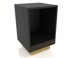 Mesa de cabeceira sem porta TM 04 (400x400x600, madeira preta)