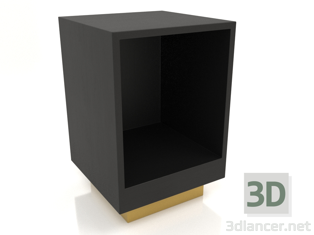 modello 3D Comodino senza anta TM 04 (400x400x600, legno nero) - anteprima