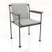 3d model A chair with wooden armrests - preview