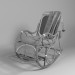 3d кресло качалка модель купить - ракурс