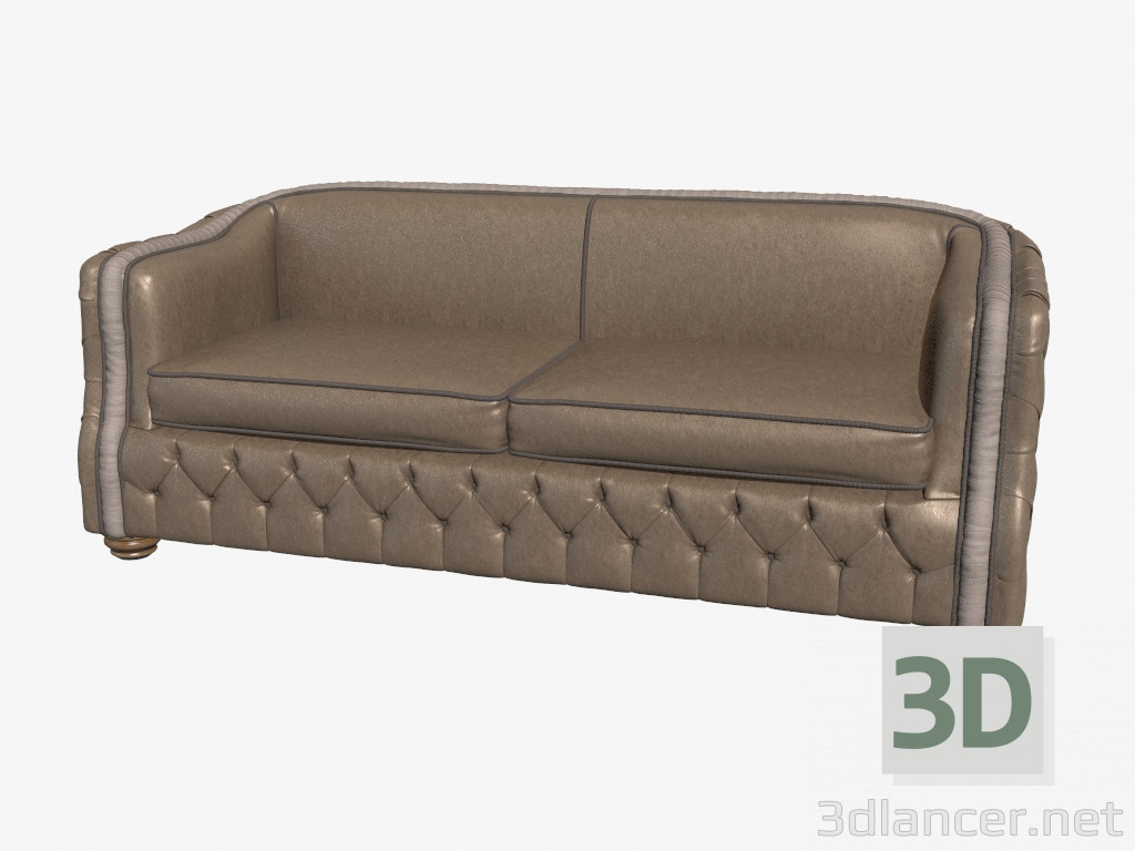 modello 3D divano dritto Antares - anteprima