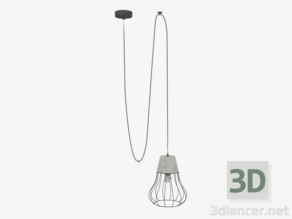 Modelo 3d lâmpada pingente (S111020 1A) - preview