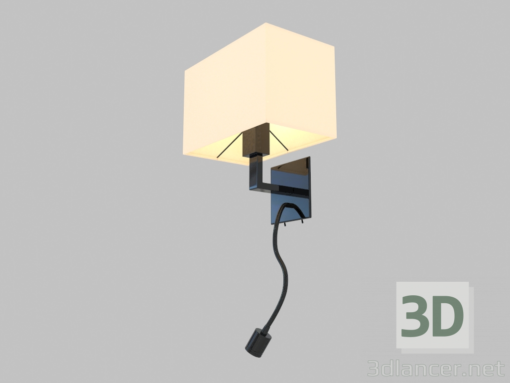 3D Modell Wandlampe (14202A weiß) - Vorschau
