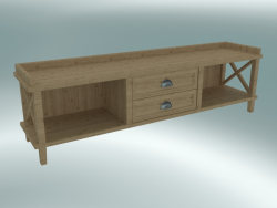 Bench Cambridge with 2 drawers (Gray Oak)