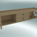 3d model Bench Cambridge with 2 drawers (Gray Oak) - preview