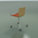 3D modeli Sandalye 0330 (4 tekerlekli, kolçaklı, ön kaplamalı, doğal meşe) - önizleme