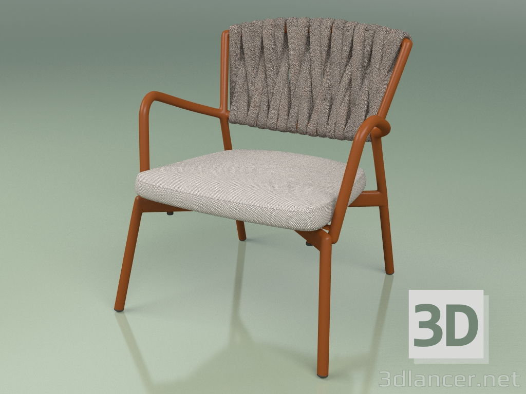 3d модель Крісло з м'яким сидінням 227 (Metal Rust, Padded Belt Grey-Sand) – превью