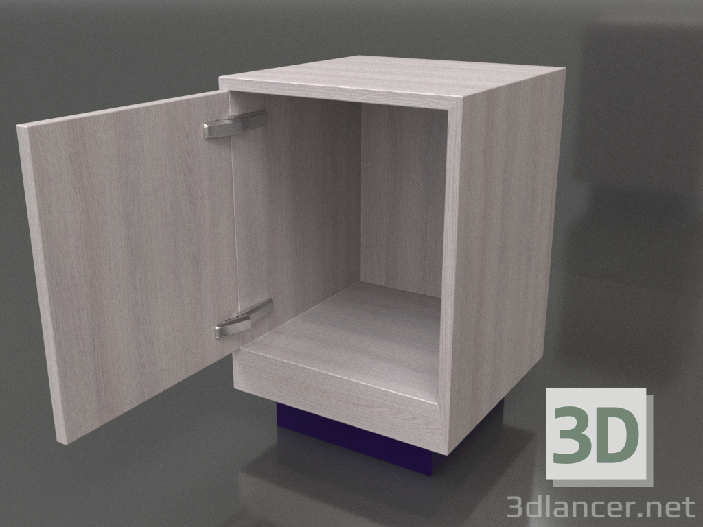 modèle 3D Table de chevet (ouverte) TM 04 (400x400x600, bois clair) - preview