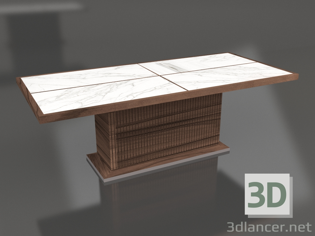 3d model Dining table Full table rectangular 220 marble - preview