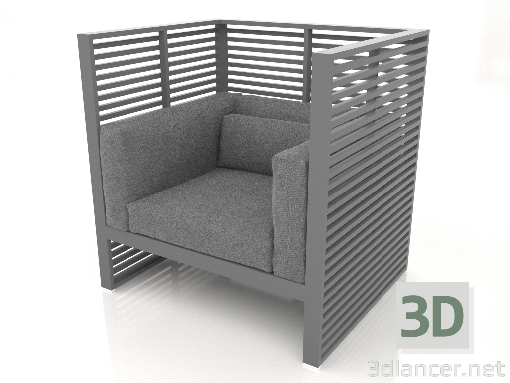 3d model Armchair Normando (Anthracite) - preview