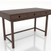 3d model Writing desk 1 1200 X 600 mm (dark walnut) - preview