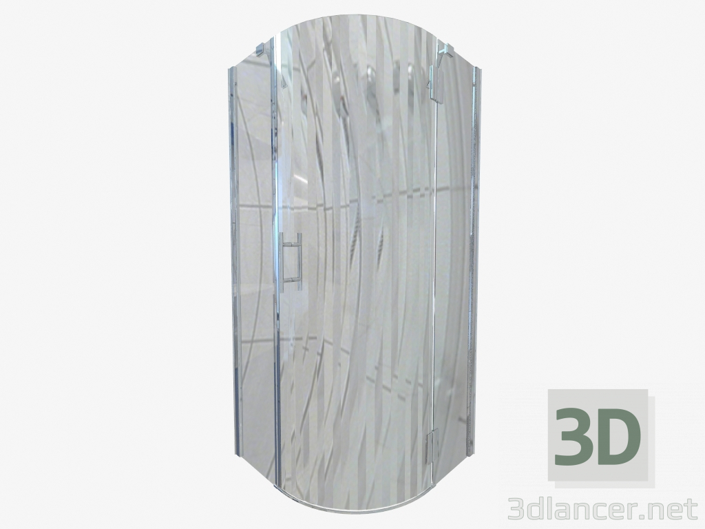 3D modeli Kabin yarı dairesel tricuspid 90 cm Abelia (KTA 055P) - önizleme