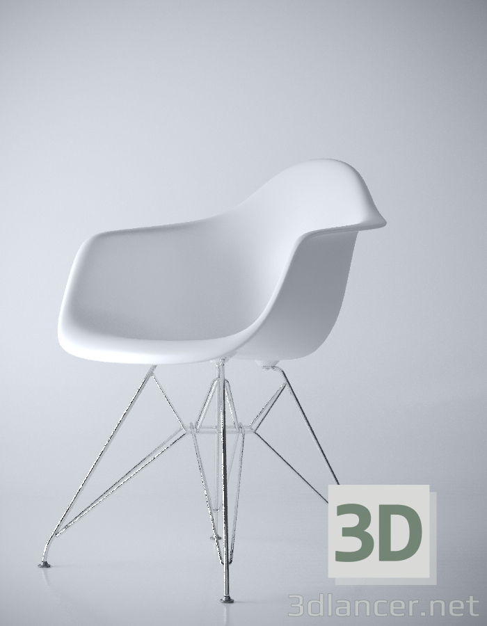 Stuhl Eames DAR White 3D-Modell kaufen - Rendern