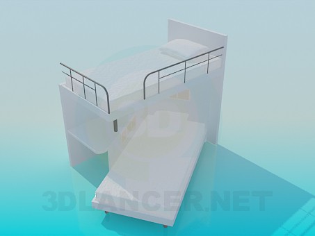 modello 3D Letto castello - anteprima