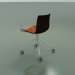 3D modeli Sandalye 0330 (4 tekerlekli, kolçaklı, ön kaplamalı, venöz) - önizleme