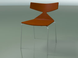 स्टैकेबल कुर्सी 3701 (4 धातु पैर, नारंगी, सीआरओ)