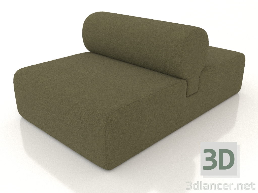 3D Modell Modulares Sofa aus Eiche (Abschnitt 2.1) - Vorschau