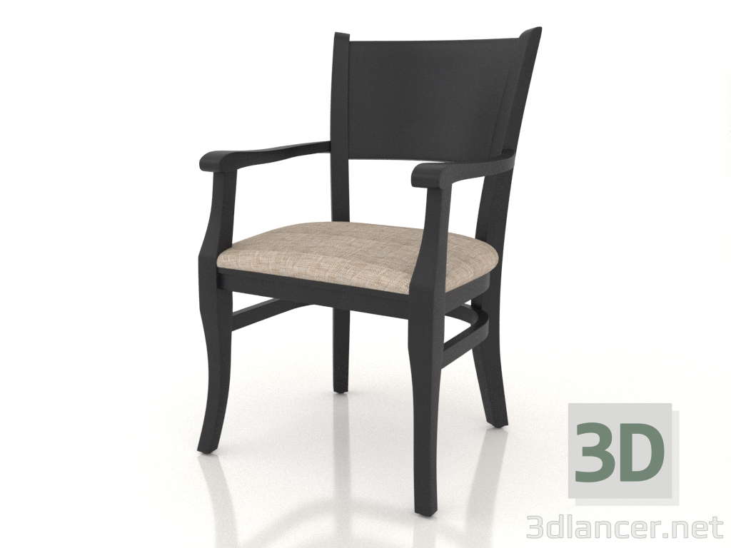 3D modeli Sandalye (koltuk) Bristol (Dark wenge) - önizleme