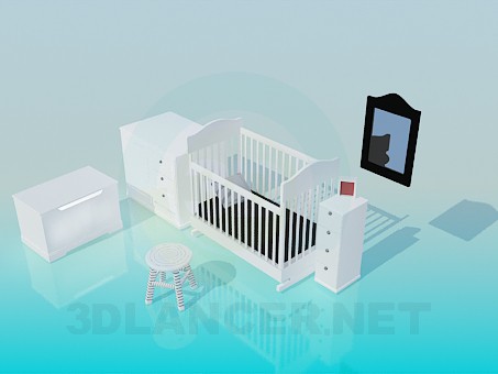 3d model Set children's furniture - preview 3d model Set children's furniture - preview