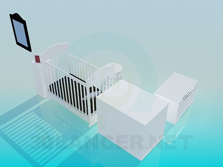3d model Set children's furniture - preview 3d model Set children's furniture - preview
