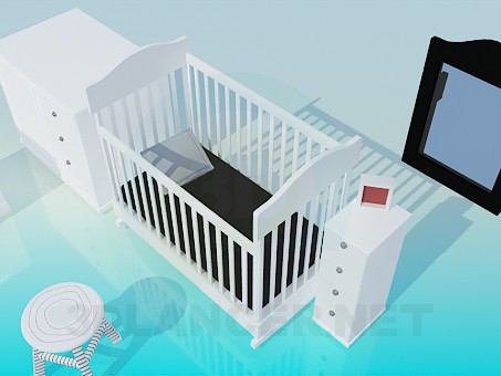 3d model Set children's furniture - preview 3d model Set children's furniture - preview