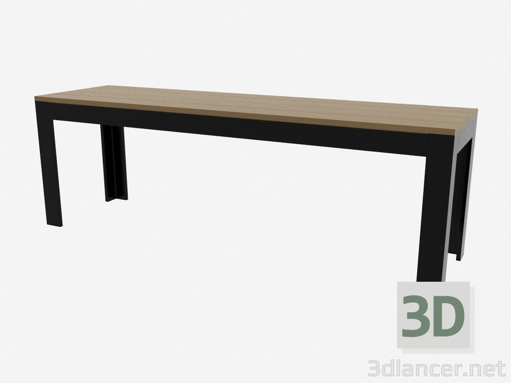 3d model Bench (dark) - preview