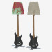 3d model Floor lamp in the form of a guitar - preview