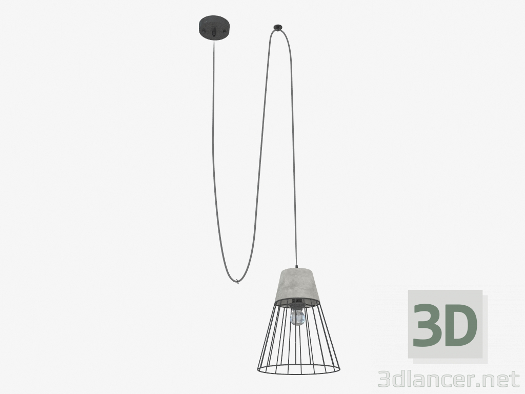 modello 3D lampada a sospensione (S111020 1C) - anteprima