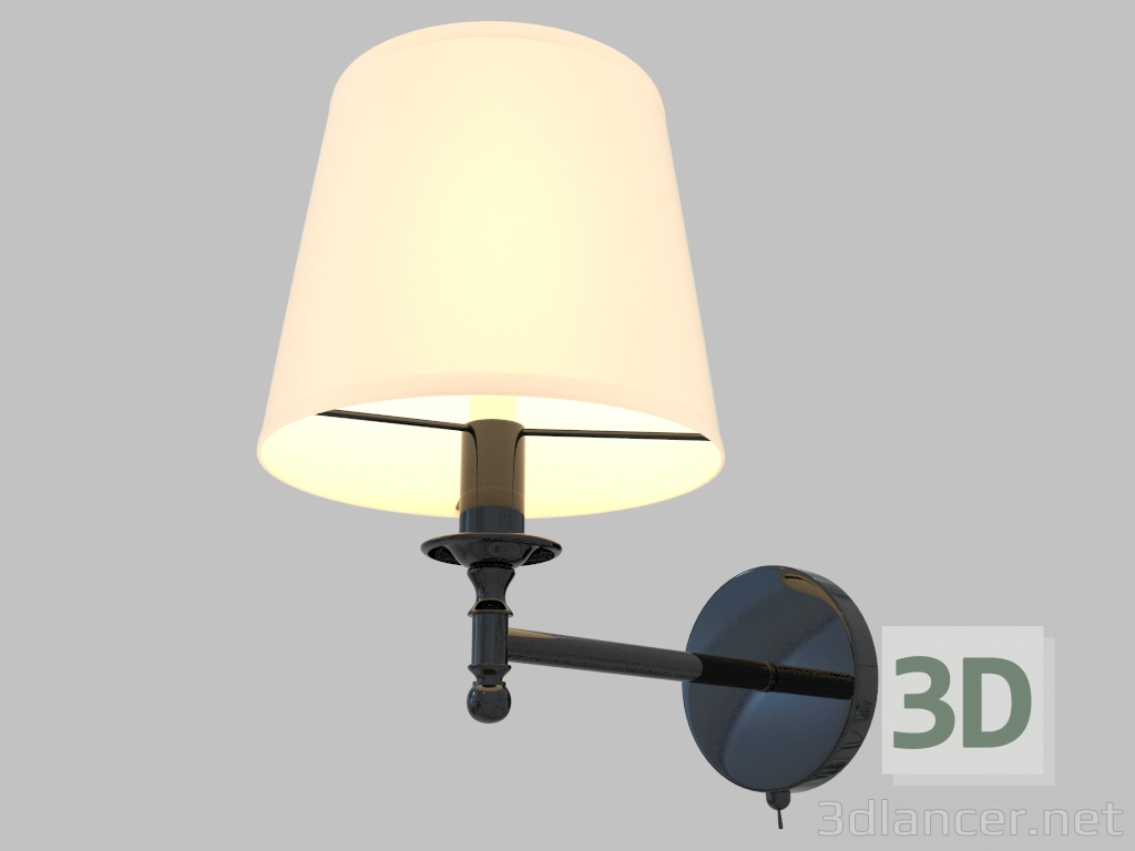 3D Modell Wandlampe (14501A weiß) - Vorschau