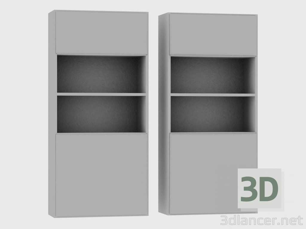 3d model Elements of the modular system IANUS MIDDLE WITH BACK (D193) - preview