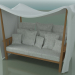 modèle 3D Canapé d'extérieur à baldaquin en teck, extérieur InOut (07) - preview