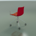 3d model Chair 0462 (4 castors, with armrests, with front trim, polypropylene PO00104) - preview