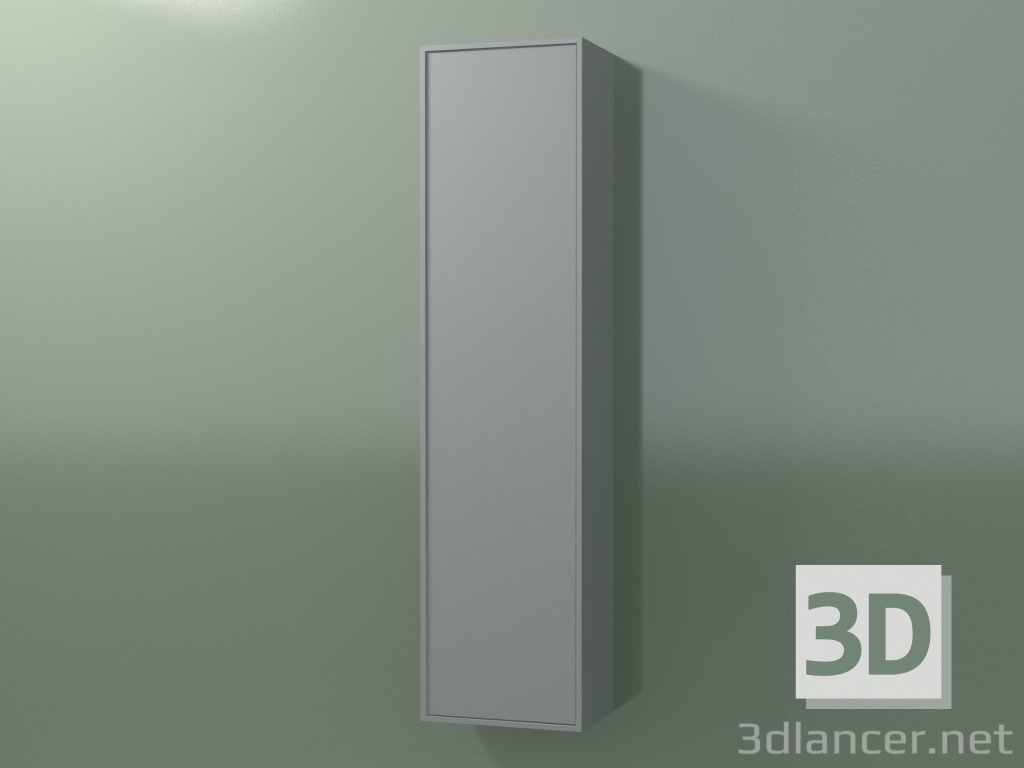 3D Modell Wandschrank mit 1 Tür (8BUBECD01, 8BUBECS01, Silbergrau C35, L 36, P 24, H 144 cm) - Vorschau