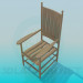 3 डी मॉडल नक्काशीदार पैरों के साथ लकड़ी की कुर्सी - पूर्वावलोकन