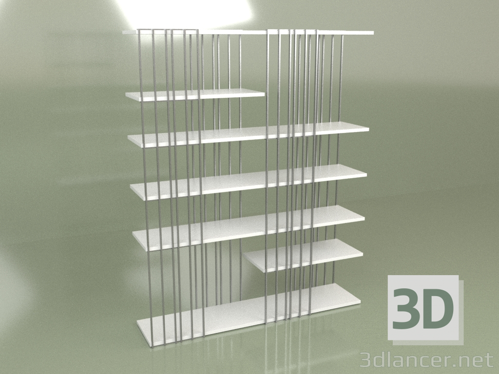 modèle 3D Bibliothèque GL 117 (Blanc) - preview