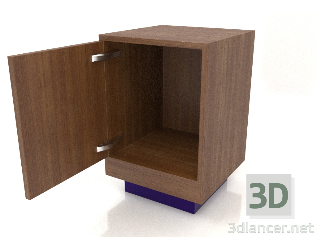 modello 3D Comodino (aperto) TM 04 (400x400x600, legno marrone chiaro) - anteprima