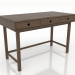 modèle 3D Bureau 1 1200 X 600 mm (frêne éclairci noyer) - preview