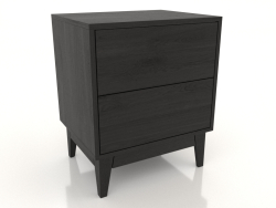 Mesa de cabeceira LEMAR 2 gavetas (carvalho preto)