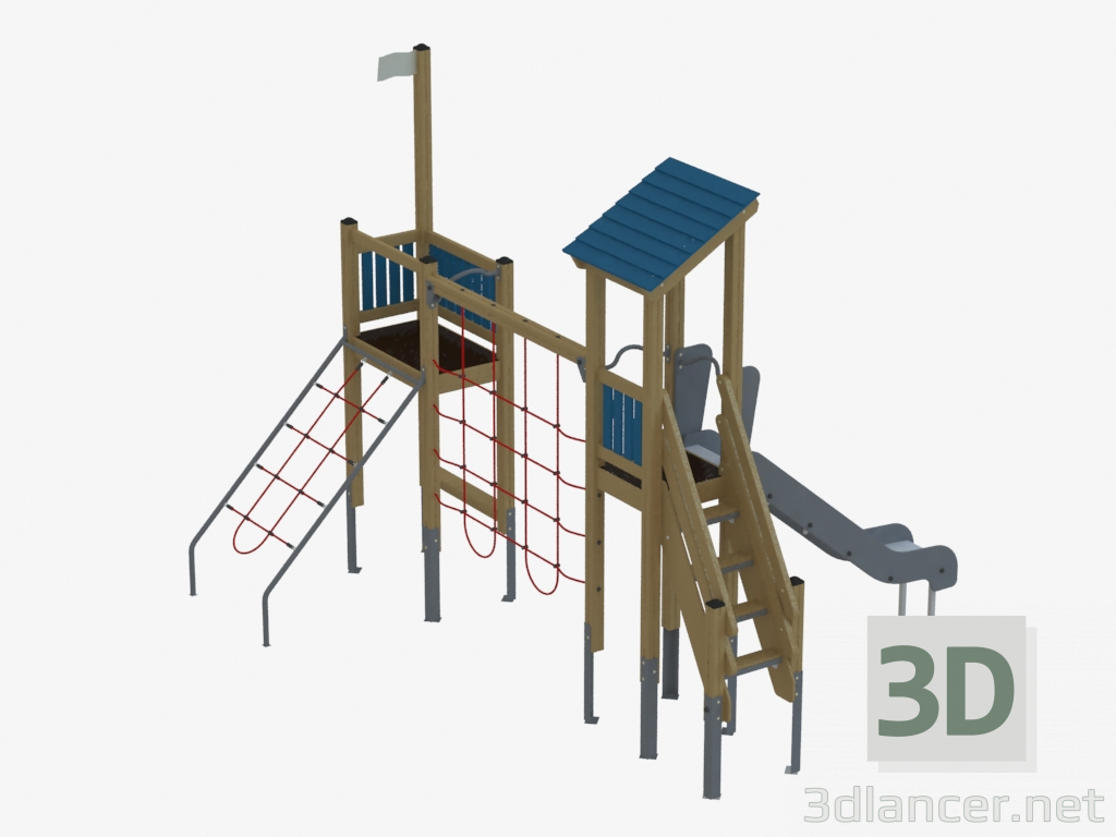 3D modeli Çocuk oyun kompleksi (K1208) - önizleme