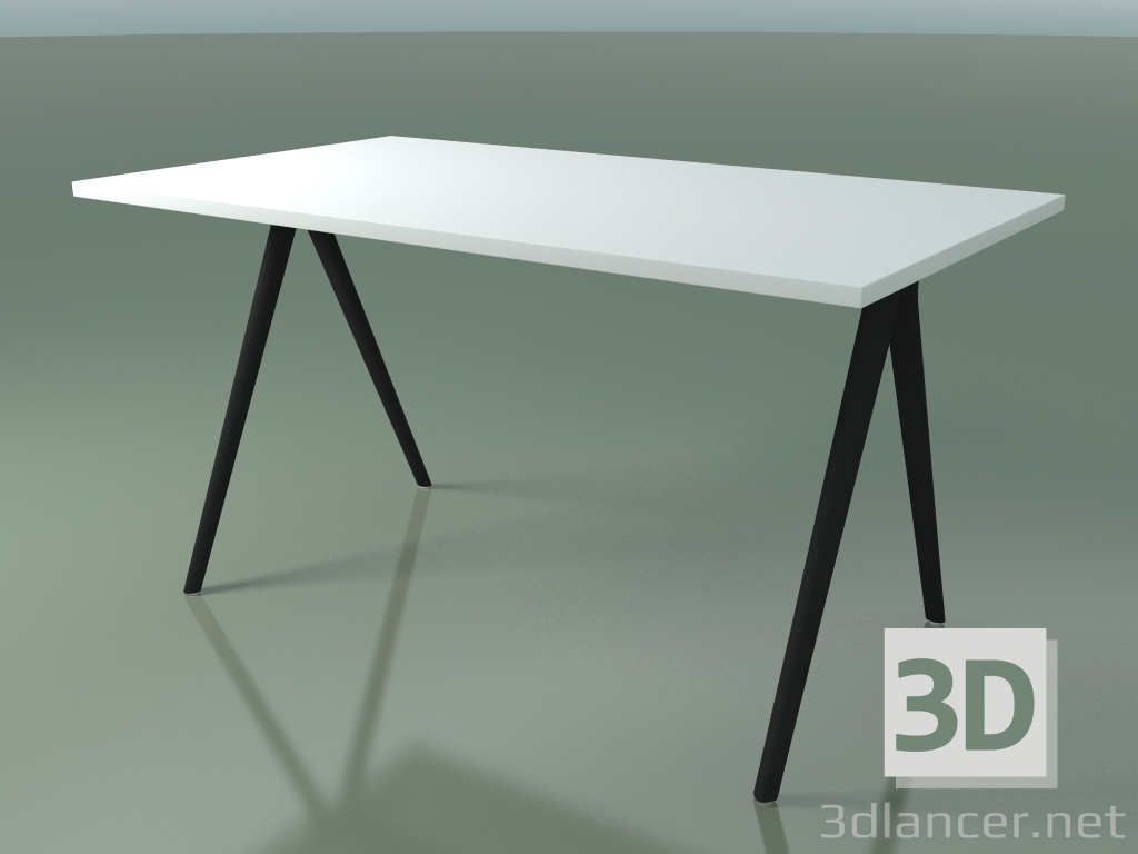 3D Modell Rechteckiger Tisch 5408 (H 74 - 79x139 cm, Laminat Fenix F01, V44) - Vorschau