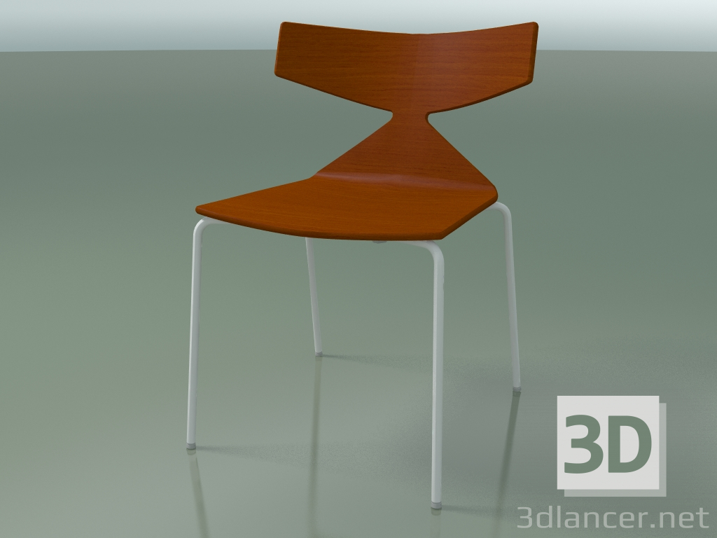 Modelo 3d Cadeira empilhável 3701 (4 pernas de metal, laranja, V12) - preview