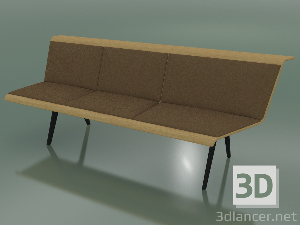modèle 3D Module Triple Corner Waiting 4514 (135 ° gauche, chêne naturel) - preview