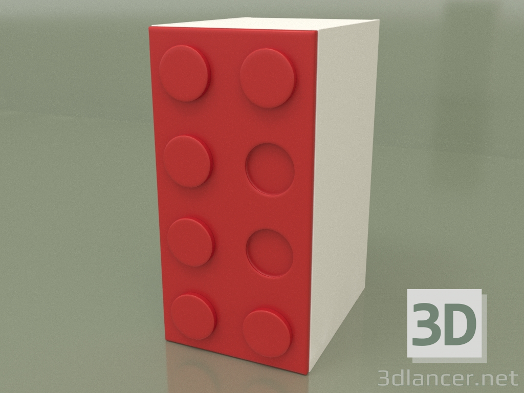 3D modeli Tek kapılı gardırop (Chili) - önizleme