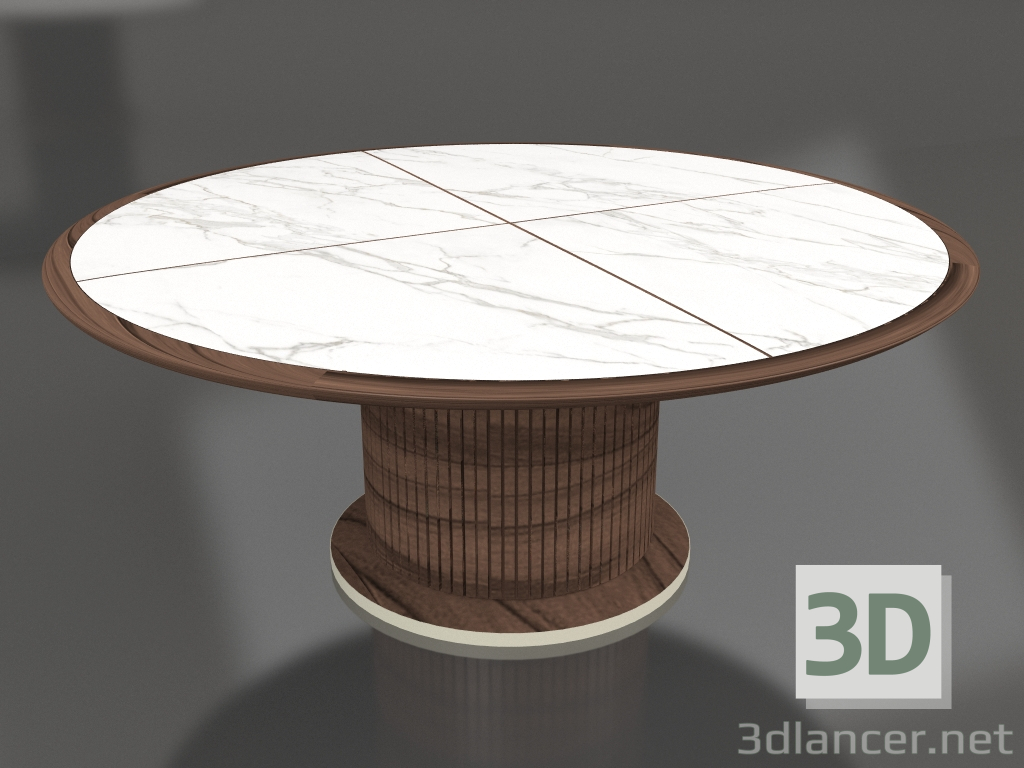 3d model Dining table Full table round 180 marble - preview