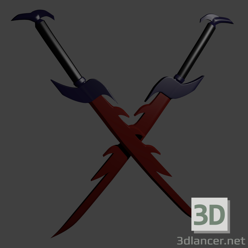 3d cold weapon sword model buy - render
