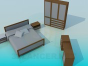 Die Möbel im Schlafzimmer