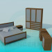 modello 3D L'arredamento della camera da letto - anteprima