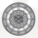 3d model Wall clock Tower (1.2m, silver) - preview