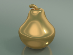 Sculpture Ceramics Pear (H 28cm, Gold)