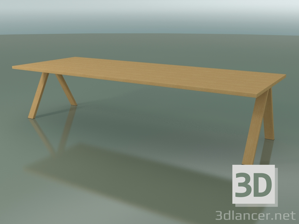 3D Modell Tisch mit Standardarbeitsplatte 5003 (H 74 - 320 x 120 cm, natürliche Eiche, Zusammensetzung 2) - Vorschau
